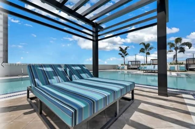 view of patio with a pergola