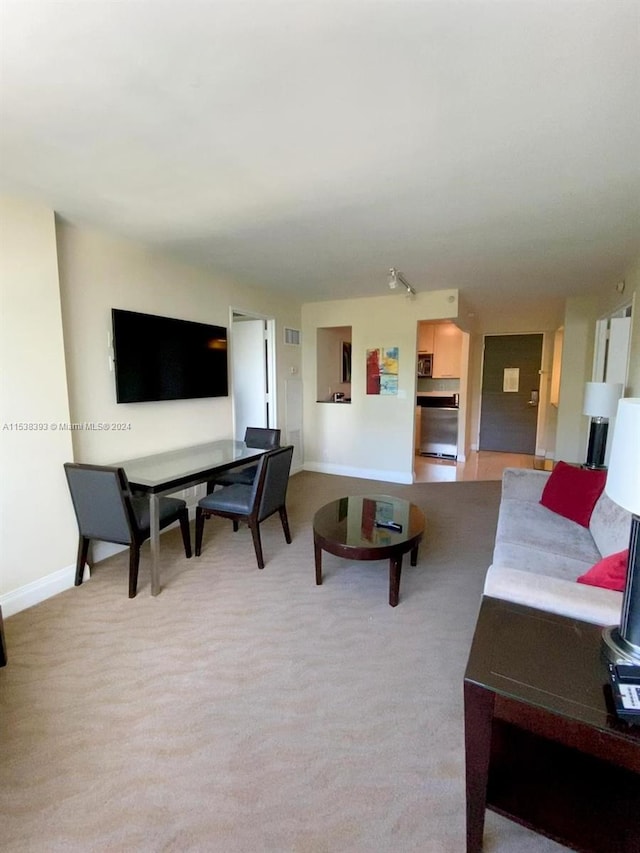 view of carpeted living room