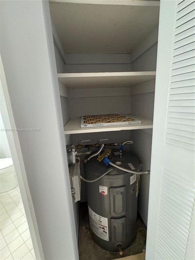 12755 SW 16th Ct Unit 211B, Pembroke Pines, FL 33027 - closet featuring electric water heater