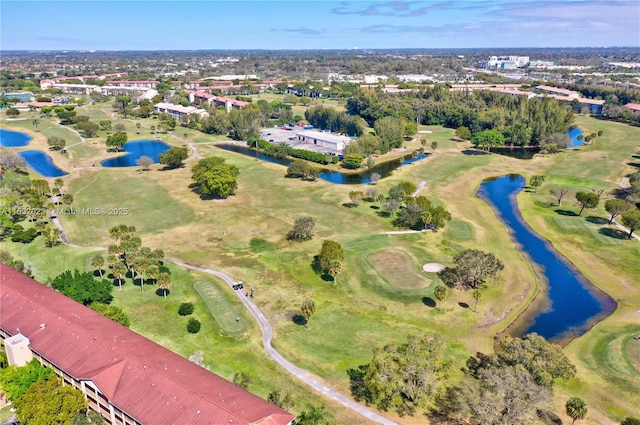 12755 SW 16th Ct Unit 211B, Pembroke Pines, FL 33027 - aerial view of property and surrounding area featuring a nearby body of water and a golf course