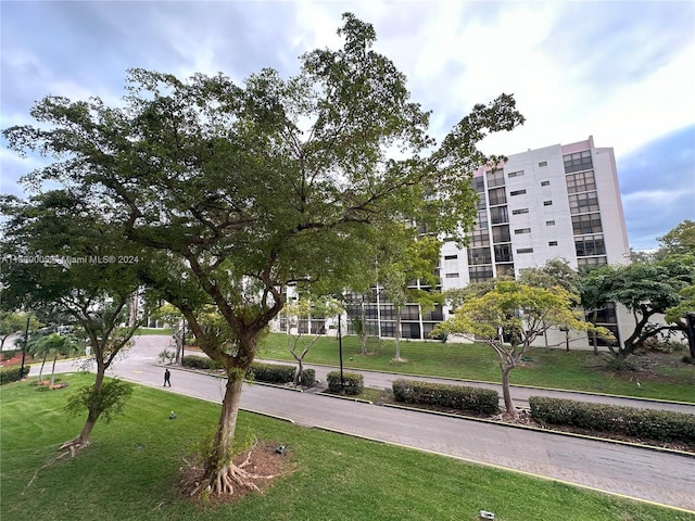 view of home's community featuring a yard