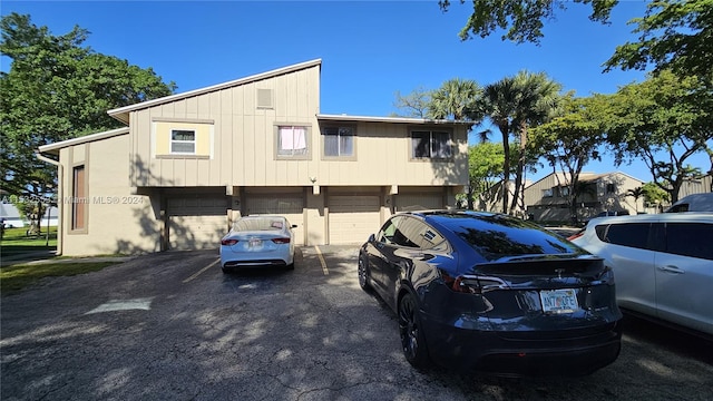 view of home's exterior with a garage