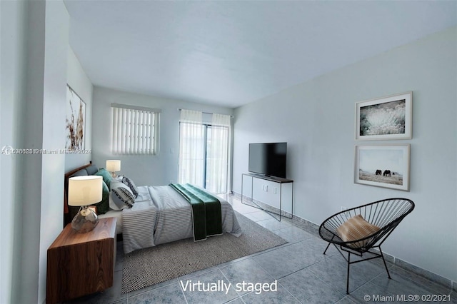 view of tiled bedroom