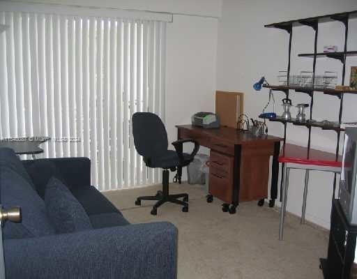 view of carpeted office