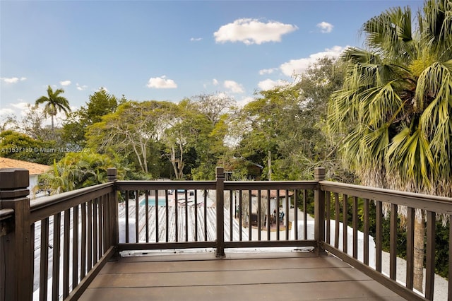 view of wooden deck