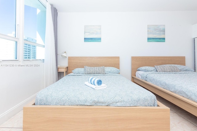 view of tiled bedroom