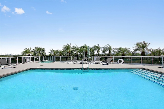 view of pool with a patio