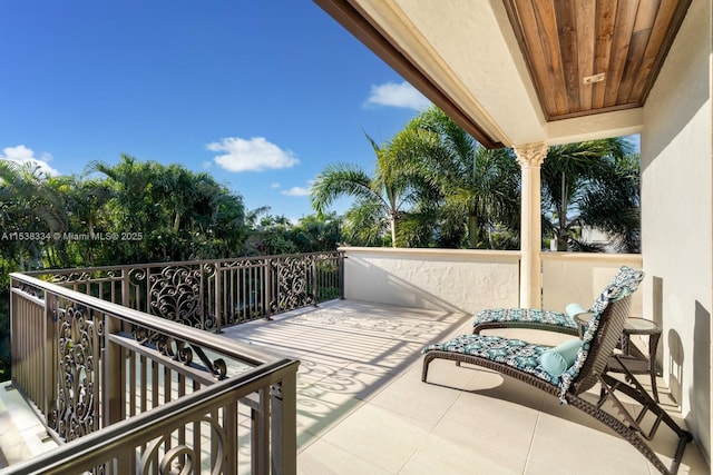 view of patio / terrace with a balcony