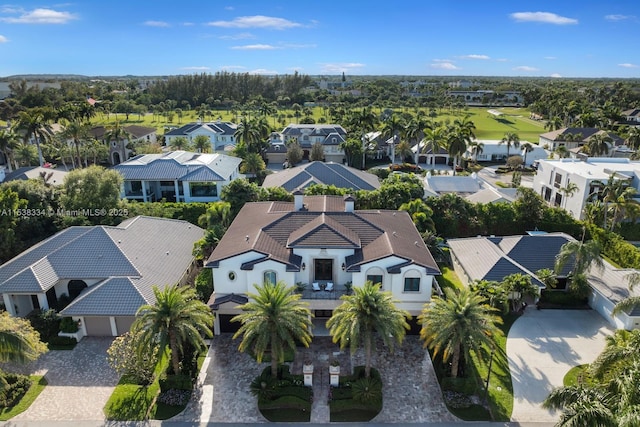 drone / aerial view with a residential view