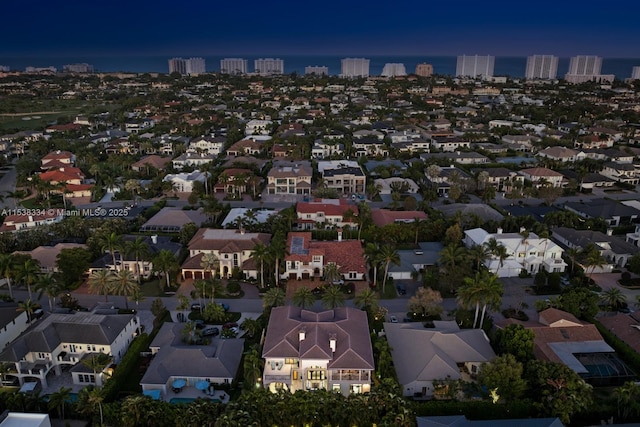 drone / aerial view with a residential view