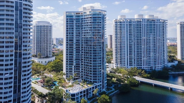 city view with a water view