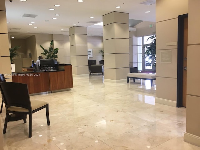 view of reception area