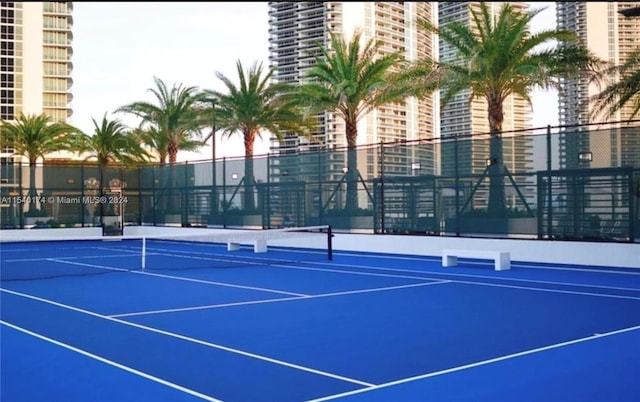 view of tennis court