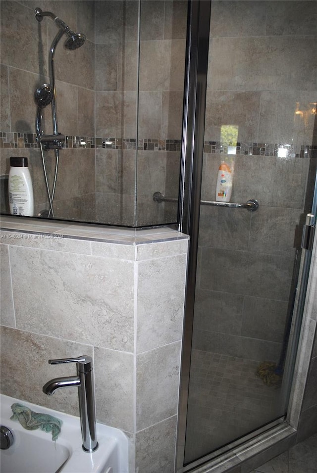 bathroom with walk in shower