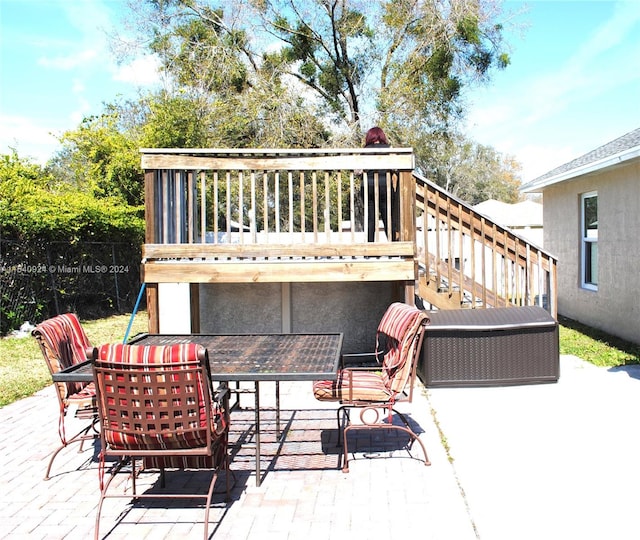 view of patio / terrace with a deck