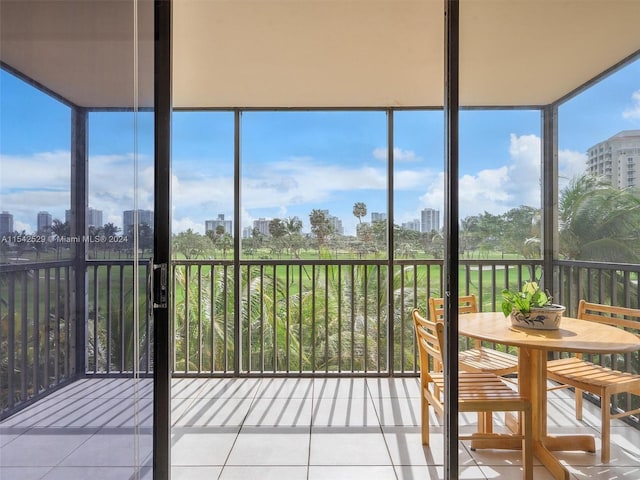 unfurnished sunroom featuring a healthy amount of sunlight