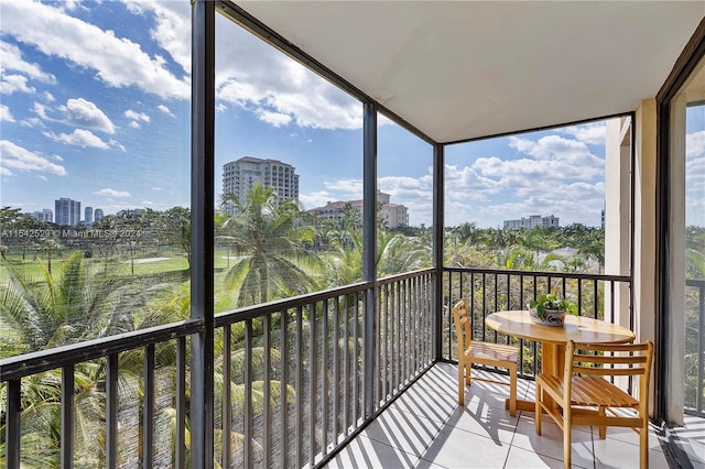 view of sunroom / solarium