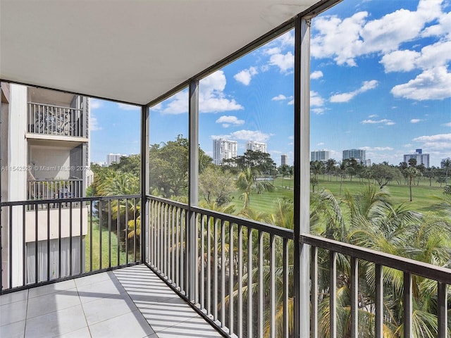 view of sunroom