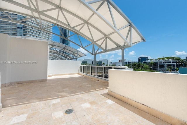 view of patio / terrace with a view of city