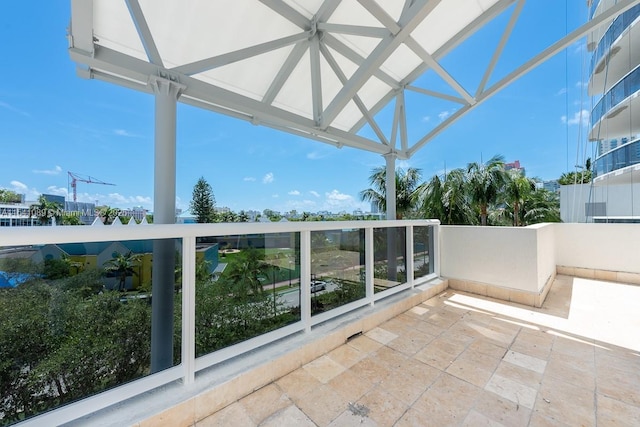 view of patio / terrace featuring a balcony