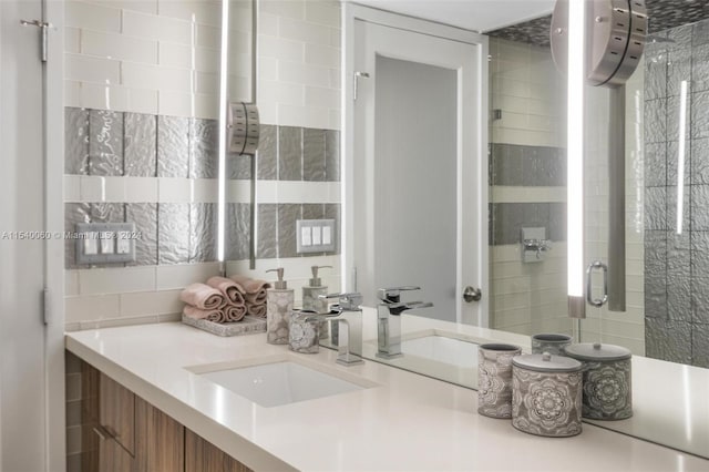 bathroom with vanity with extensive cabinet space