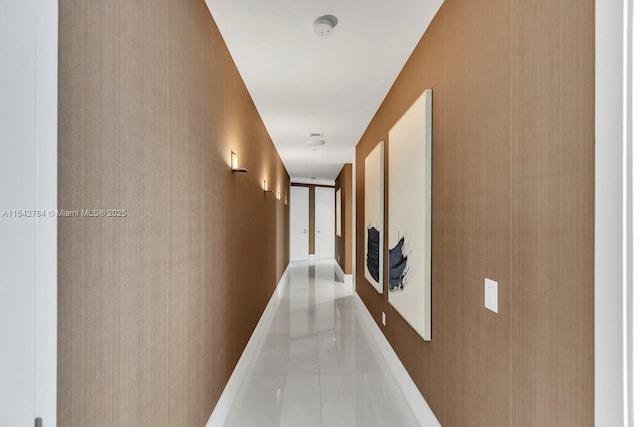 corridor featuring tile patterned floors