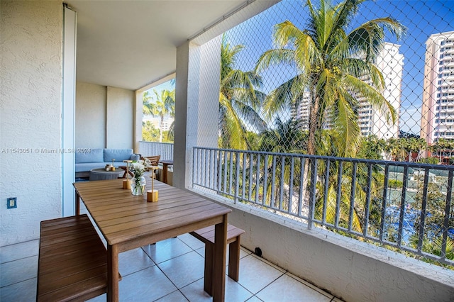 balcony with an outdoor living space