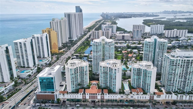 city view with a water view