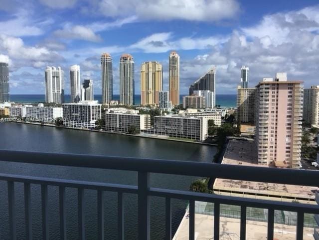 view of city featuring a water view