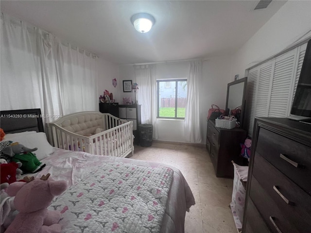 view of tiled bedroom