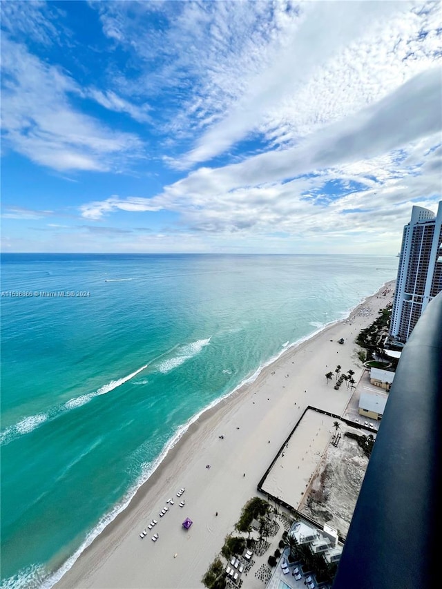 water view featuring a view of the beach