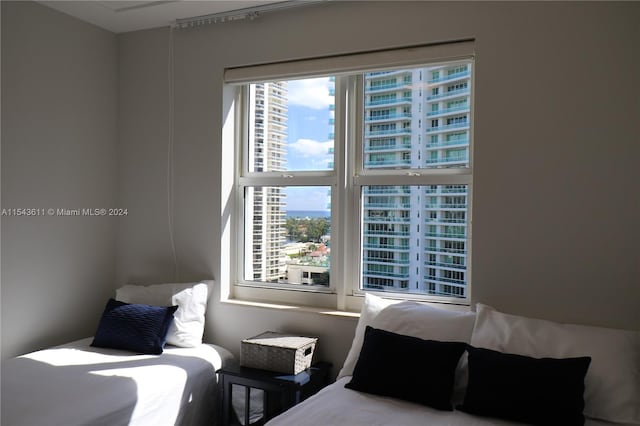 bedroom with multiple windows