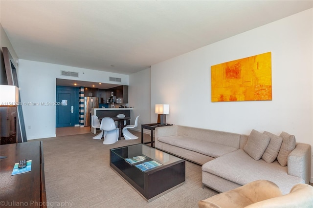 view of carpeted living room