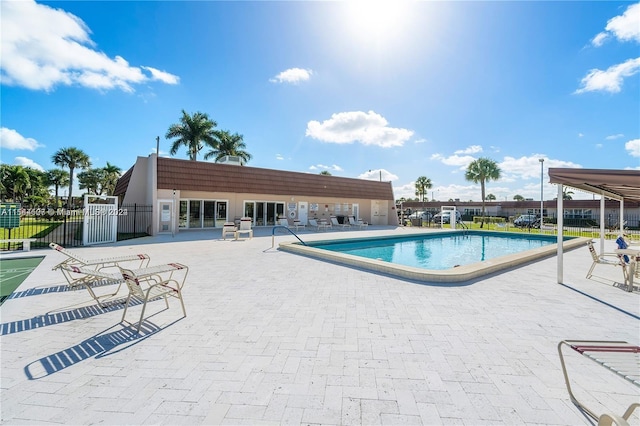 view of pool with a patio area