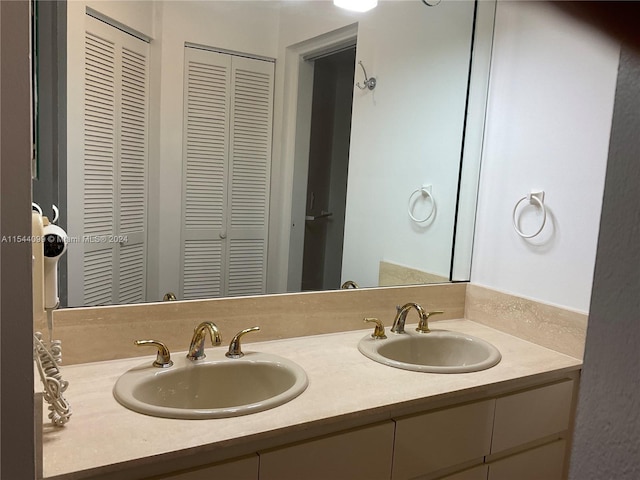 bathroom featuring dual bowl vanity