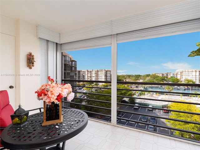 view of sunroom