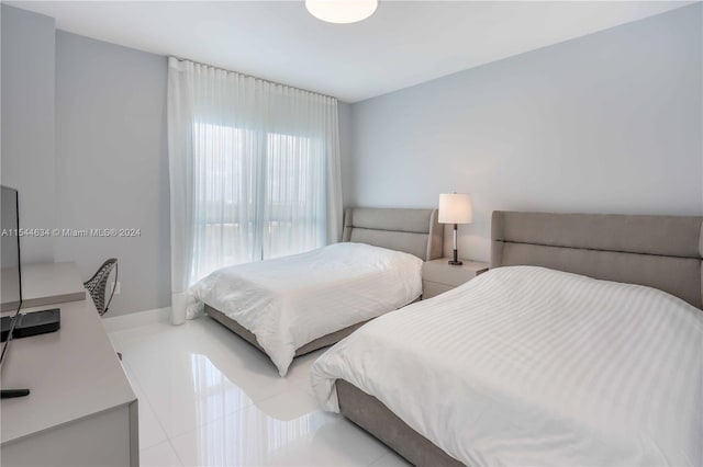 view of tiled bedroom