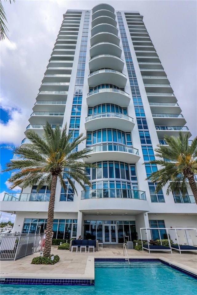 exterior space with a community pool