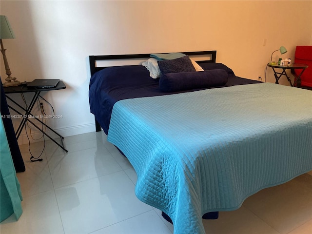 view of tiled bedroom