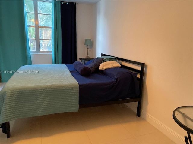 view of tiled bedroom