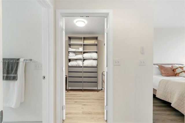 interior space with light hardwood / wood-style floors