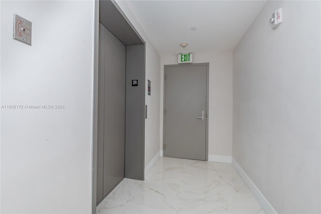 corridor with elevator