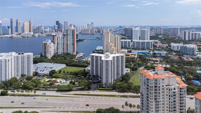 city view featuring a water view