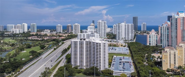 view of city featuring a water view