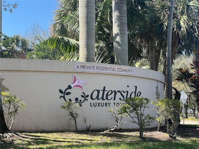 view of community sign