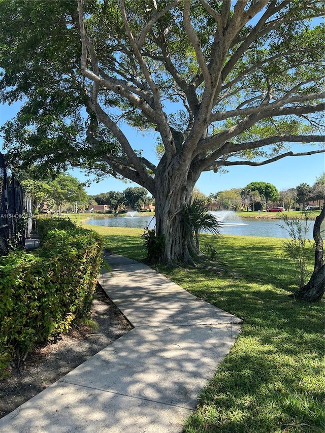 view of street featuring a water view