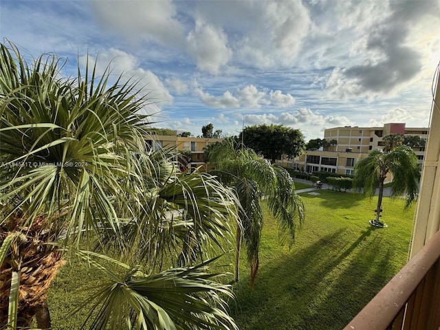 view of community with a lawn