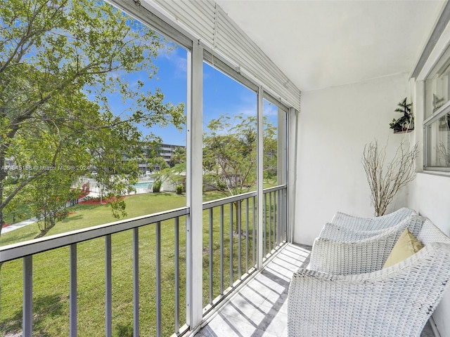 view of sunroom