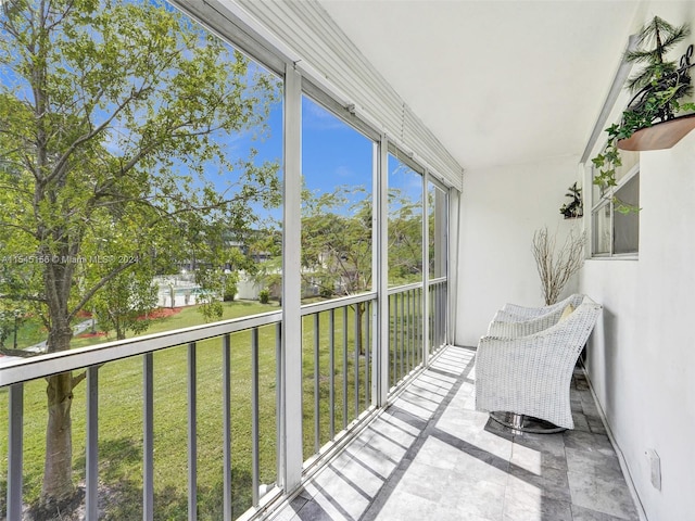 view of sunroom / solarium