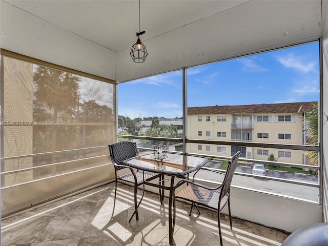 view of sunroom